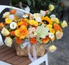 香槟橙 鲜花手提篮 商品缩略图2
