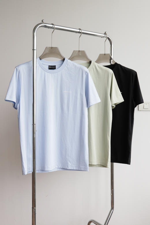 E@ 双面丝光 小标印花 圆领短袖T恤 TX539 商品图1