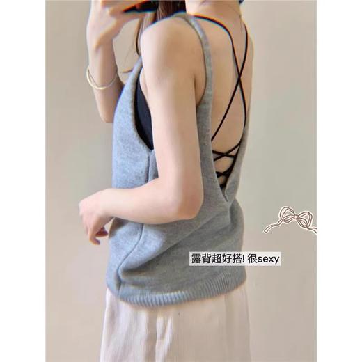 【无痕凉感交叉露背美背内衣】薄款细肩带吊带 聚拢夏季抹胸一体文胸  商品图1