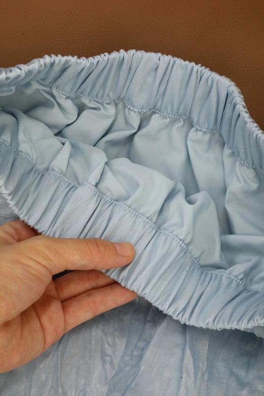 LPIUTY品牌直发！欧若风丁达尔鎏光压褶天丝半裙 C2288010 商品图12