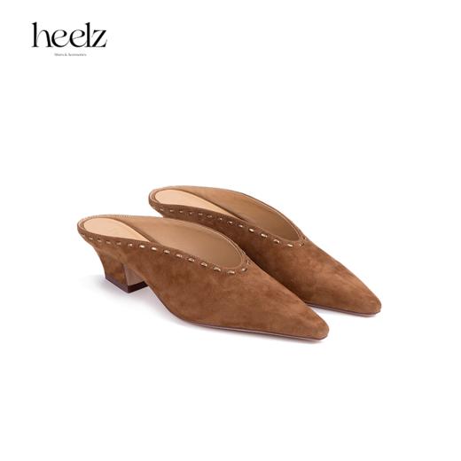 heelz 艺术工坊系列｜游牧风手工编织羊翻毛穆勒鞋4.5公分 商品图2