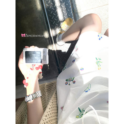 <曾小咸推荐>甜美小清新印花无袖背心连衣裙 商品图4