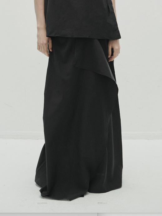 VC｜PF25007 Sabina fold skirt [ 半身裙  浅米 / 黑 ] 商品图1