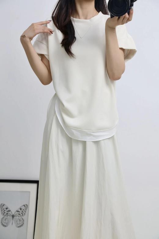 LPIUTY品牌直发！慵懒淡人专属~空气层拼接短袖 C1225056 商品图0