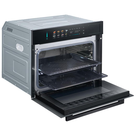 西门子（SIEMENS）嵌入式蒸烤箱58升大容量家用IQ500智魔方触启款蒸烤一体机多功能 一触即开门 晶御智能自清洁 CS5S5N9G6W 黑色 商品图5