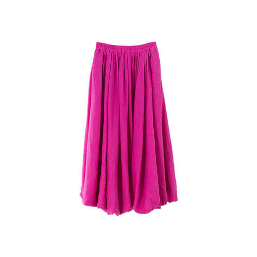 绽放323朵/【海街日记·花苞】双层花苞半身裙高支砂洗亚麻长裙女 商品图4