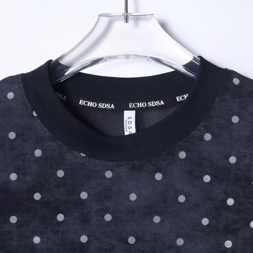 T3885夏季高级感新款男士美式扎染撞色满印波点短袖T恤简约圆领上衣潮 商品图2