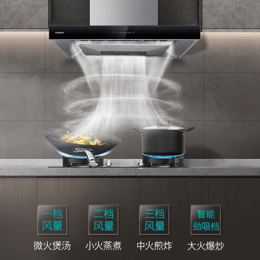 西门子（SIEMENS）欧式顶吸式家用抽油烟机24m³大吸力 5D环吸 全新自清洁 BLDC电机 LC52B4V69W 商品图0