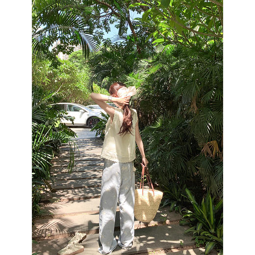 <曾小咸推荐>现货秒杀！卖完不补 ！微信打折价！慵懒风刺绣休闲裤 日常169.99/件 立减80 秒杀89.99/件！！ 商品图4