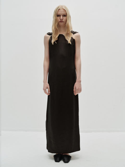 VC｜PF25028 Estonia flap dress [连衣裙 黑 / 浅米 ] 商品图9