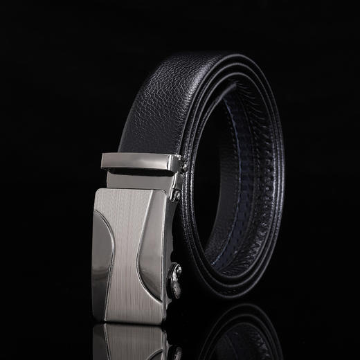 男士真皮带商务休闲黑面跑车自动扣礼品腰带 商品图8