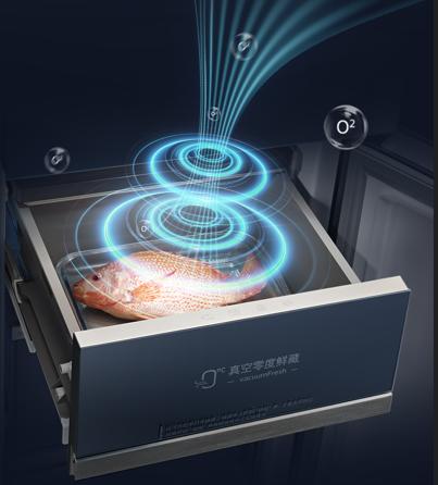 西门子（SIEMENS）530升对开门家用冰箱风冷无霜一级能效分区精储零度保鲜eNose智感杀菌 超氧回鲜舱 湖蕴蓝【KT92PA658C】 商品图5