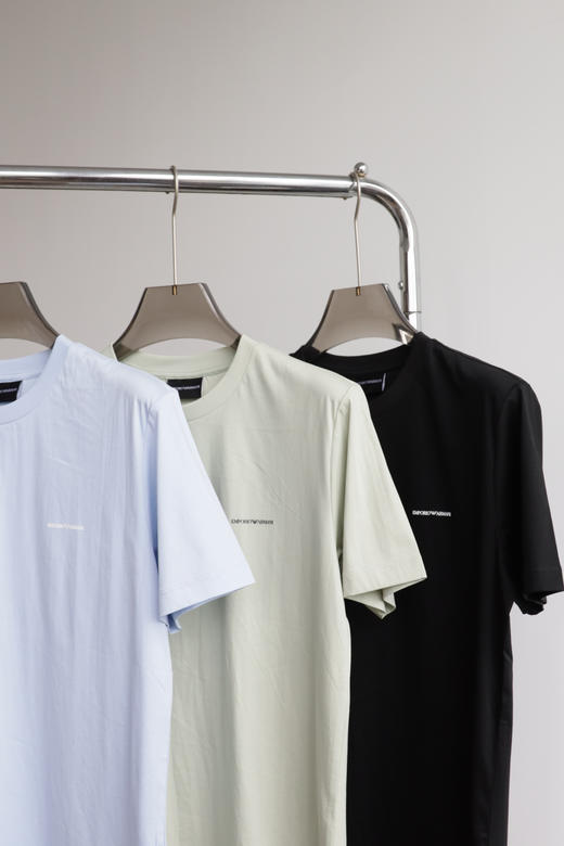 E@ 双面丝光 小标印花 圆领短袖T恤 TX539 商品图2