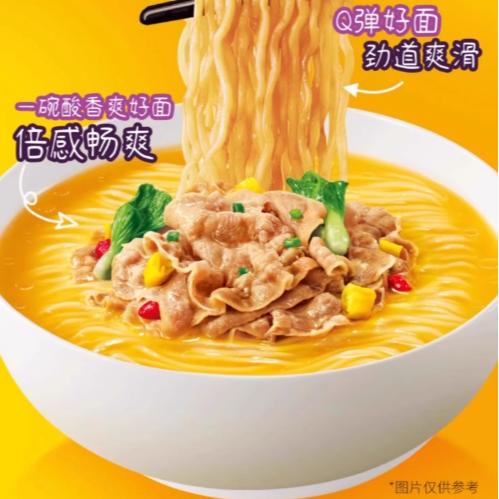 康师傅酸香爽 金汤肥牛方便面桶面110g 商品图3