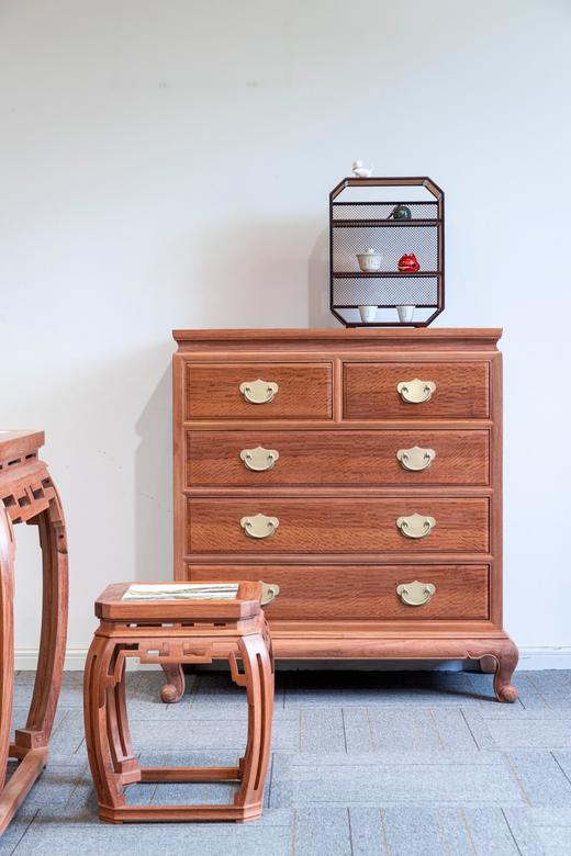 红桥红 | 家具严选  缅甸花梨（大果紫檀）【106 明式素面 五斗柜】 商品图0