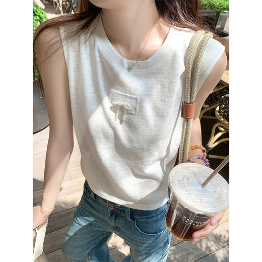 <曾小咸推荐>韩系辣妹蕾丝拼接露背吊带背心 商品图1