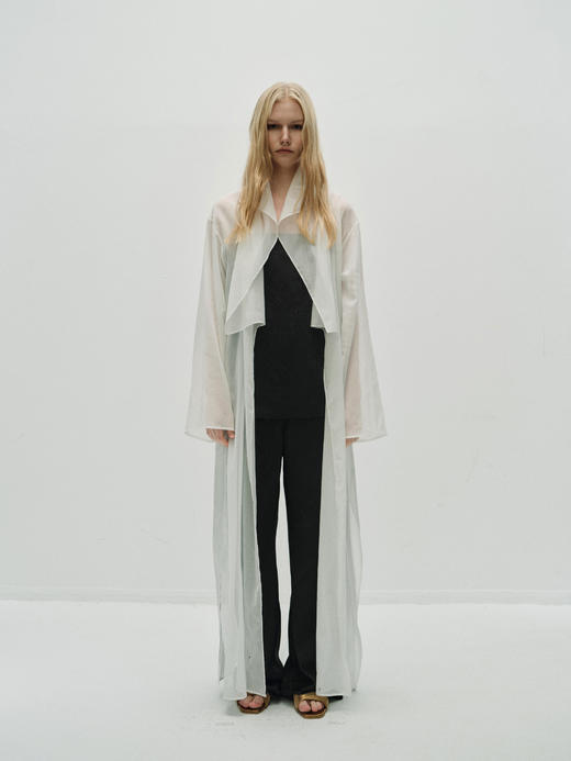 VC｜PF25036 Tina sheer coat [外套 白 ] 商品图1