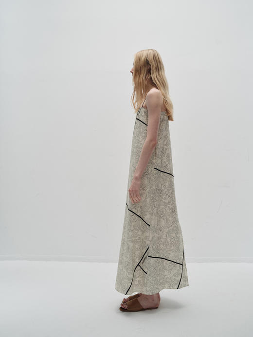 VC｜PF25012 Roma strap dress [连衣裙  米白印花 ] 商品图4