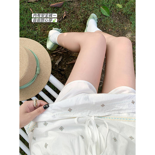 <曾小咸推荐>度假风套装刺绣娃娃衫半身短裙 商品图1