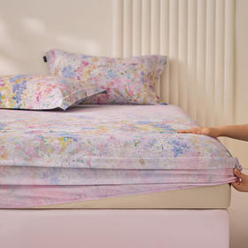 自然醒A类100支长绒棉全棉数码印花床笠三件套床罩床垫保护罩HS