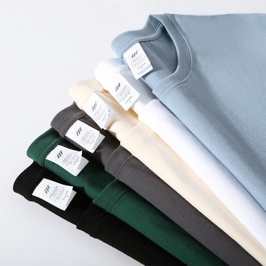 230g三金冰瓷棉正肩T恤圆领短袖男女同款100%棉8004 商品图2