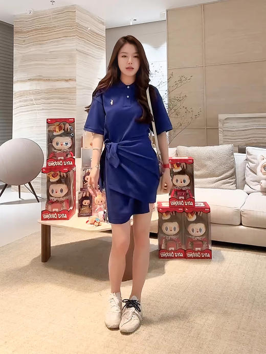 COCO ZONE 刘一一 【100棉】经典POLO领侧结连衣裙 CD2A1355 商品图1