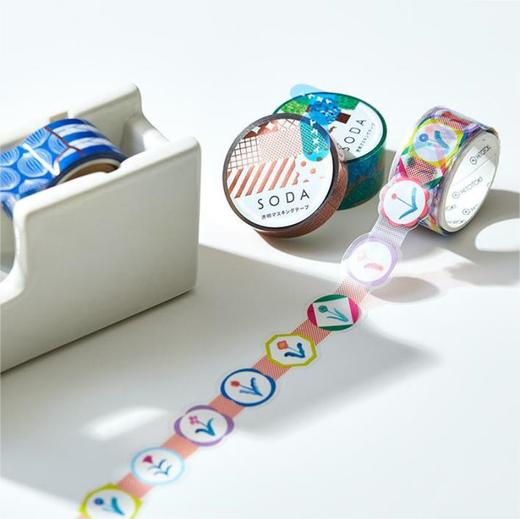 锦宫 soda第5弹高透明防水贴纸胶带手帐diy猫咪金粉 商品图1