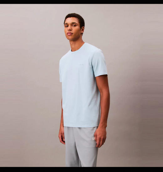 E@ 双面丝光 小标印花 圆领短袖T恤 TX539 商品图3