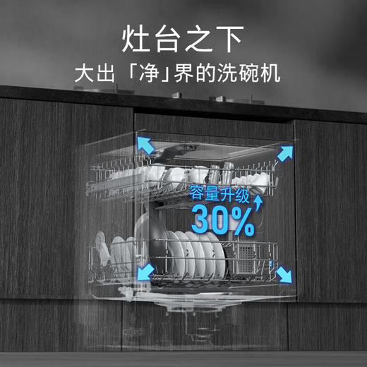西门子（SIEMENS）灶下大内腔12套嵌入式洗碗机 超感舱精准涡流洗超一级水效晶蕾烘干晶御智能 SE45ZB88KC 商品图4