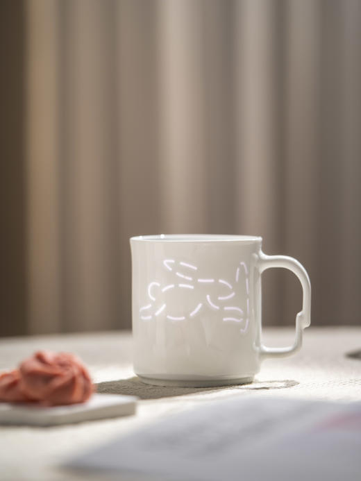 富玉 玲珑陶瓷马克杯高颜值小众设计感轻奢水杯家用办公茶杯高级感兔破新生 商品图1