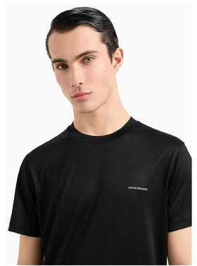 E@ 双面丝光 小标印花 圆领短袖T恤 TX539