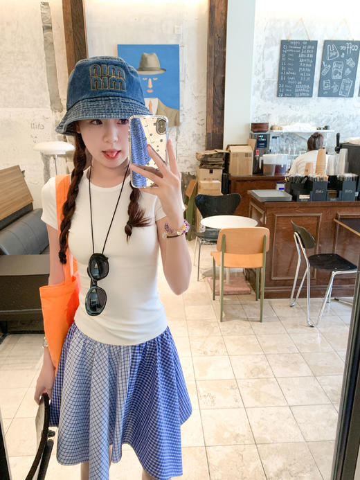 【149元任选2件】 现货！甜辣风不规则格子半身裙 商品图6