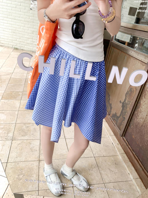 【149元任选2件】 现货！甜辣风不规则格子半身裙 商品图5