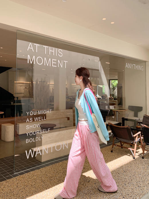 <曾小咸推荐> 【甜心狙击】粉色格子裤 商品图10