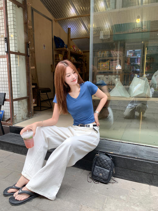 【99元任选2件】新品现货秒杀！卖完下架不再补 ！微信粉丝打折价！！蓝色短袖T恤 商品图10