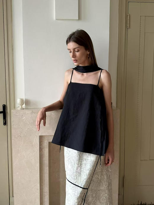 VC｜PF25008 Sabina strap tank top  [ 吊带上衣 浅米 / 黑 ] 商品图1