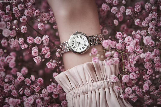 615-3 快闪巨折 纯圆正 TS小美人 钢带女士腕表 间玫瑰金色 银色 包装另配 商品图1