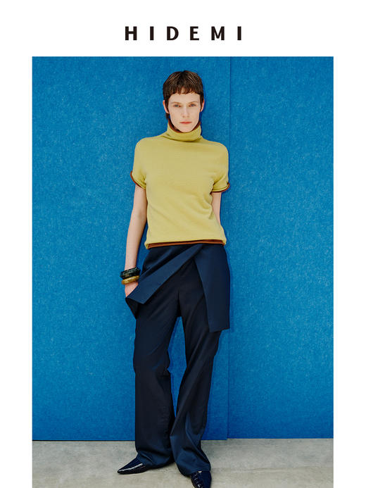 HIDEMI 极简圆领设计感西装马甲裙裤三件式多穿套装 商品图8