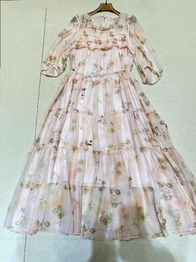 【门店同款】ENJOY夏季“蔓舞轻纱”手编腰绳长裙 162797681