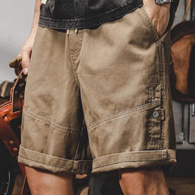 裁缝学苑MH01美式重磅复古工装短裤男男士休闲五分裤