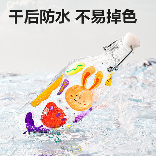 【24色×防水不掉色🎨】得力HM123丙烯马克笔，叠色神器🔥勾线笔&白笔全赠，可叠色彩笔画笔学生勾线笔 解锁你的创作灵感✨ 商品图1