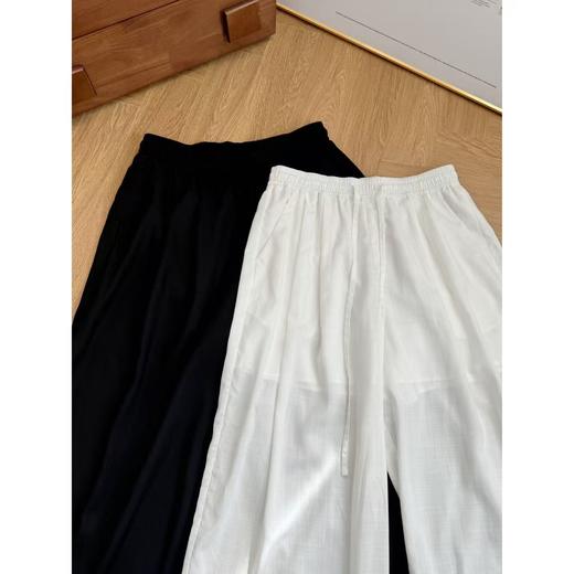 2025新品  佳佳同款【栀子呢喃】松紧腰质感阔腿长裤显瘦气质休闲夏季款宽松 商品图1