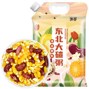 沐谷 东北大碴子粥5斤 芸豆玉米碴 东北特产大碴粥拧嘴袋装非真空 /粮油调味 /杂粮 /其他杂粮 商品图2