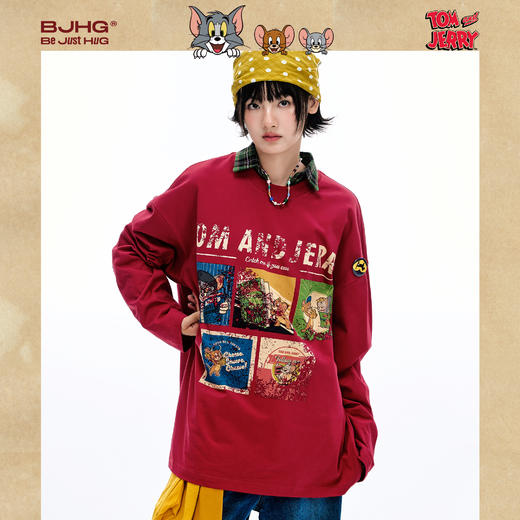 【猫和老鼠联名】 BJHG不计后果长袖t恤男款夏季速干抗菌薄卫衣女 商品图1