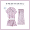 可人儿小众设计师新款泡泡绵女士睡衣夏季短袖可外出家居服三件套 商品缩略图0