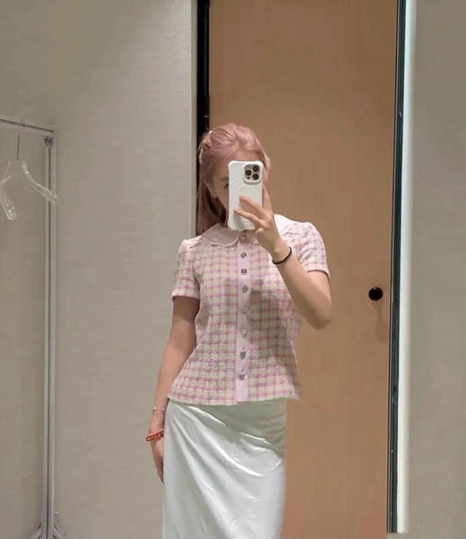香奈儿25早春粉色格子上衣（TM） 商品图3