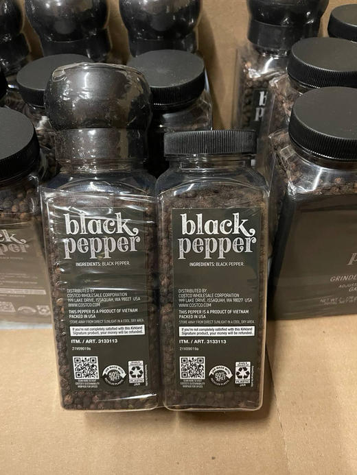 美国🇺🇸直邮特价195元/2瓶装，太划算了😍😍kirkland柯克兰黑胡椒粒357g，新出的附带一瓶替换装～自带研磨器，牛排意面完美伴侣 商品图0