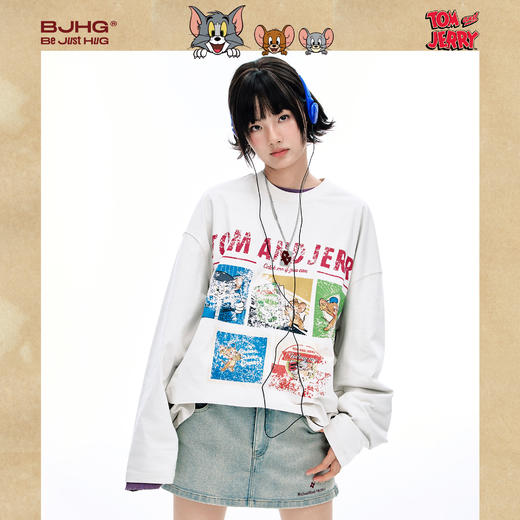 【猫和老鼠联名】 BJHG不计后果长袖t恤男款夏季速干抗菌薄卫衣女 商品图3