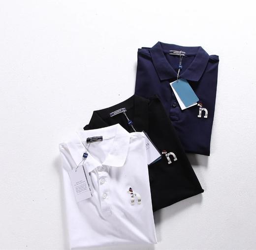 哈吉斯刺绣商务休闲珠地棉polo衫 商品图1