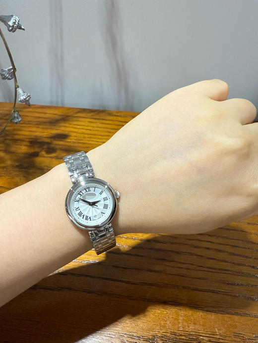 615-3 快闪巨折 纯圆正 TS小美人 钢带女士腕表 间玫瑰金色 银色 包装另配 商品图3